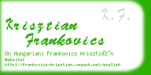 krisztian frankovics business card